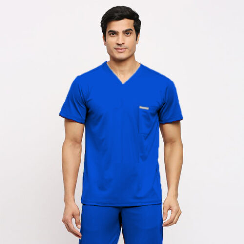 Male Three Pocket Top- V Neck, 1 Chest Pocket, 2 Abdomen